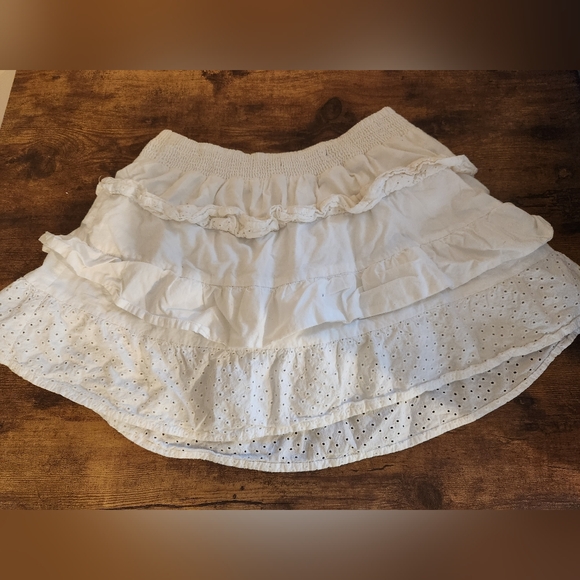 Y2K Tommy Girl Lace White Mini Skirt Sz S - Picture 2 of 5